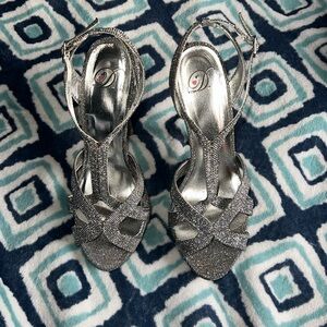 My Delicious Shoes Sliver Sparkly Heels